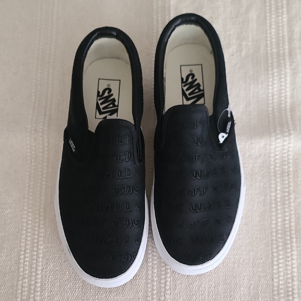 Vans Leather Black Slip-On Sneakers - Picture 2 of 8